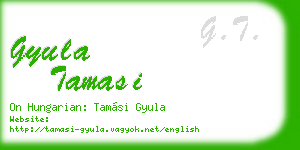 gyula tamasi business card